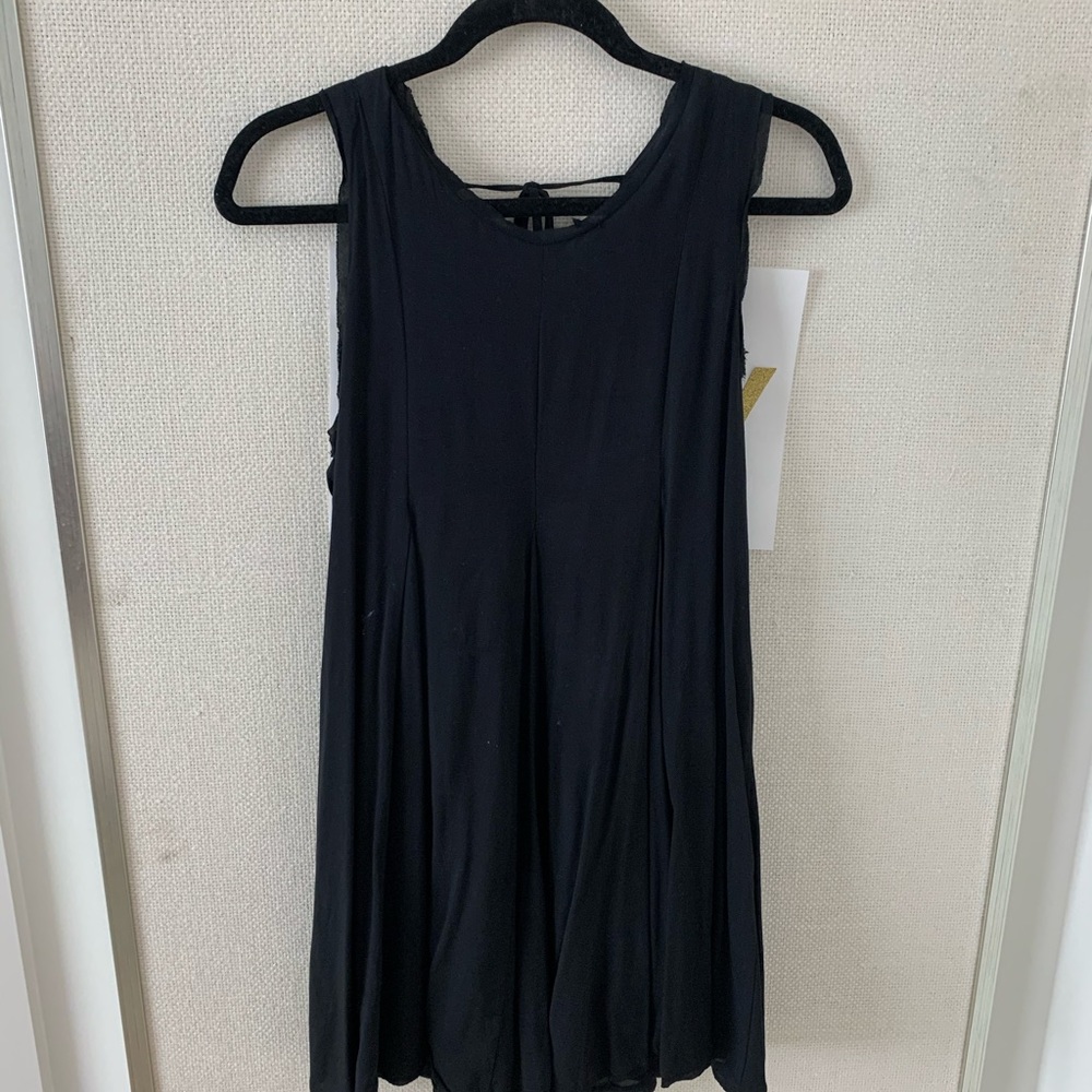 Ethereal Black flowy open back dress